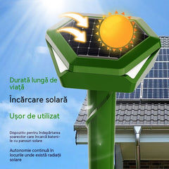 【Cumpără 1, primești 1 gratuit】🐦🐀🐖 Repelent cu ultrasunete pentru animale, alimentat cu energie solară
