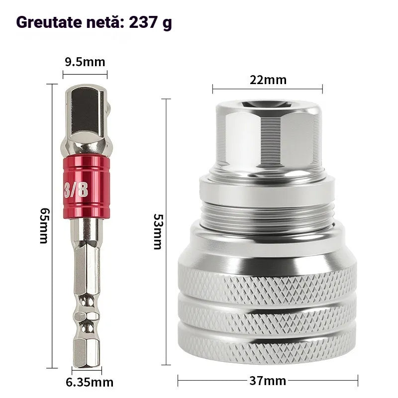 Set de 2 chei tubulare magice universale | Un set poate manipula piulițe și șuruburi de diferite dimensiuni | Economisește timp, efort și crește eficiența