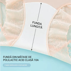 Set 6 Perechi Chiloți de Damă cu Talie Înaltă din Mătase de Gheață, Fără Cusături, Subțiri și Antibacterieni, Chiloți Elastici Marimi Mari