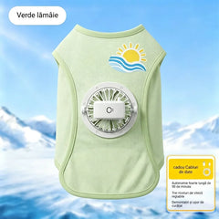🛍️ Nou 2026: Vestă Răcoritoare cu Ventilator pentru Câini și Pisici 🐶 Protecție Solară și Material Respirabil | Ventilator Detașabil cu 3 Trepte, Încărcare USB, Mărimi XS-3XL (1-13 kg)