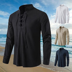 🔥【M-4XL】Őszi és téli új férfi lenvászon és pamut ing - laza, légies és divatos