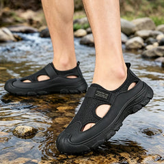 Sandale Sport de Vară pentru Bărbați, Pantofi Amfibii din Plasă Respirabilă cu Scai, Talpă Moale Antiderapantă, Încălțăminte de Apă și Treking