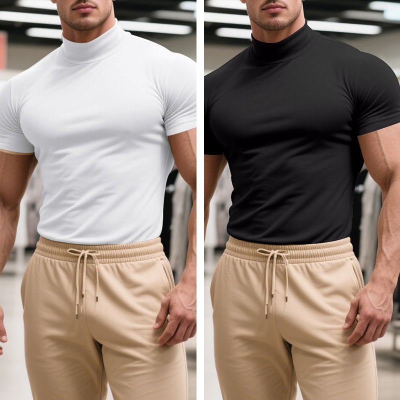 🎁✨ 【cumperi 1, primești 1 gratis】tricou bărbătesc cu guler semi-înalt, absorbant și respirabil