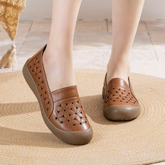 【Mărimi 35-40】Mocasini de damă, piele moale și talpă moale, confecționați din piele naturală moale.