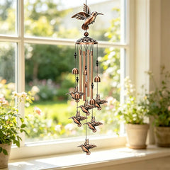 Clopoței de Vânt Retro din Metal pentru Grădină și Terasă - Modele Colibri, Fluture, Albină, Înger, Sunet Relaxant, Decor Creativ Curte