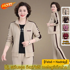 🔥【M-5XL】【Felső + Nadrág】😍 Új, stílusos őszi/téli melegítőruha, mindennapi viseletre alkalmas.