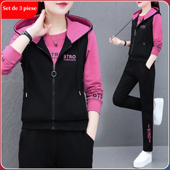 🏆【Hosszú ujjú felső + nadrág + ujjatlan kapucnis kabát】🔥[M-4XL] Új divatos őszi és téli lezser sportruházat szett.