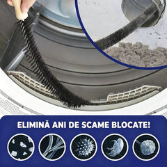 Kit Curățare Evacuare Uscător de Rufe – Furtun Flexibil 80cm pentru Aspirator și Perie cu Mâner de Lemn 55cm, Previne Blocajele și Riscul de Incendiu