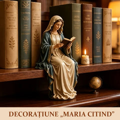 🛍️ Pace și Credință! Statuetă Religioasă cu Isus și Maria Citind pentru Bibliotecă