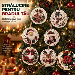 🎄 Set 6 Decorațiuni DIY de Crăciun cu Diamante – Proiect Creativ pentru Familie, Perfecte pentru Brad, Fereastră sau Cadouri!
