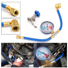 ⏳Ofertă limitată în timp⏰ Furtun de încărcare cu agent frigorific R134a pentru instalații A/C, cu manometru – unealtă universală și ușor de utilizat pentru proiecte DIY 🔧