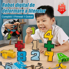 【Set de 10 piese】🎁Jucărie Robot Deformare Număr De Transformare Pentru Copii