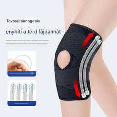 Duplarugós térdvédő, futáshoz, kerékpározáshoz, labdázáshoz és egyéb sportokhoz