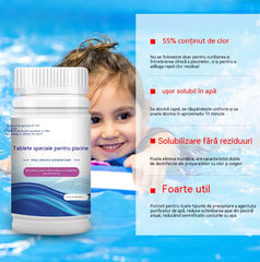 🔥【Cumpără 1, primești 1 gratis】🏊‍♀️💧Tablete de curățare a piscinei pentru apă curată și limpede.