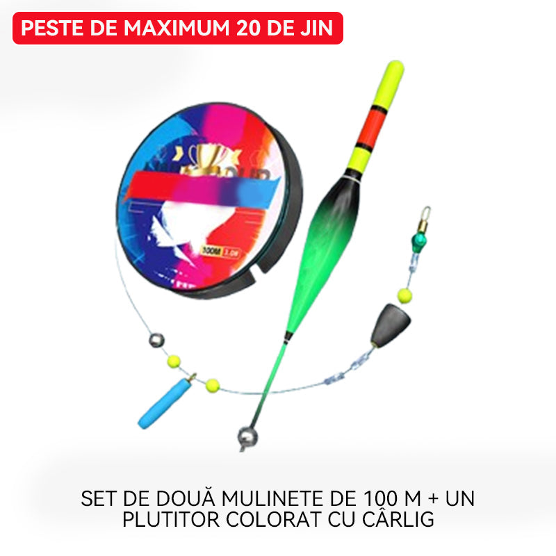 Set pescuit cu plută auto-reglabilă｜Lansare lungă, detectare automată a adâncimii, semnal mușcătură cu schimbare de culoare