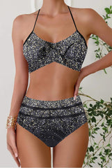 🏖️🏝️【S~5XL】👙Set de costum de baie cu imprimeu, mărime mare