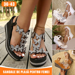🦋 Sandale elegante cu fluturi – înălțime și stil într-un singur pas【36-43】
