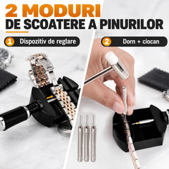 🛠️ Set 11 Piese pentru Reglarea Brățării de Ceas – Ajustează Lungimea Simplu și Rapid acasă! Rezultate Profesionale fără Drumuri la Ceasornicar!