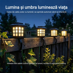🛍️ Super Ofertă: 1+1 GRATIS! Lampă Solară LED de Exterior Tip Felinar cu Prindere Rapidă | Impermeabilă, 3 Culori