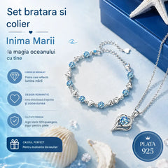 ✨✨Set bratara + colier din argint 925 Heart of the Ocean