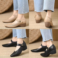👠 Pantofi cu toc înalt, vârf ascuțit, stil britanic elegant, cu design decupat