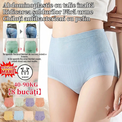 🔥 Ultima zi – Reducere 50%! 🔥 🩲【Cumperi 4, Primești 4 Gratuit】Chiloți Antibacterieni cu Talie Înaltă și Efect Modelator