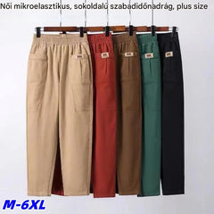 🔥【M-6XL】Női mikroelasztikus, sokoldalú szabadidős nadrág, plus size