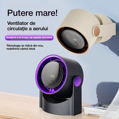 🧊🍃Ventilator de birou nou tip turbină, fără pale (poate fi montat pe perete)