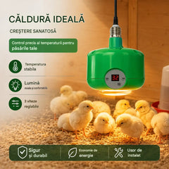 🌈[45%OFF！] Lampă inteligentă de încălzire cu temperatură constantă pentru animale de companie pentru reproducere