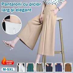 【M-5XL】 Fusta drapată de damă la modă, cu picioare largi și talie înaltă