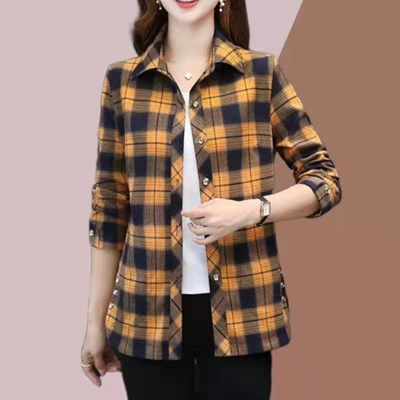 🎁【L–5XL】Női divatos kockás ing – laza, karcsúsító és könnyen kombinálható