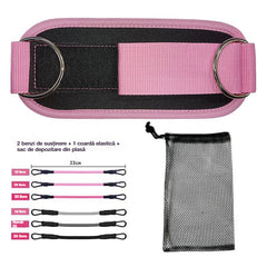 💪🦵Bandă de rezistență pentru gleznă, utilizată la antrenamente de fitness——（2 benzi de susținere + 1 coardă elastică + sac de depozitare din plasă）