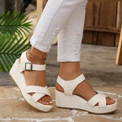 🖤Sandale elegante și moderne din piele naturală, cu platformă tip wedge