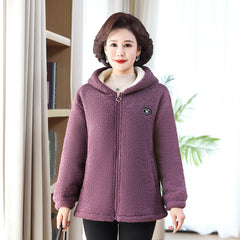 🔥Meleg, vastag polárbéléses kapucnis kabát nőknek— télre tökéletes választás