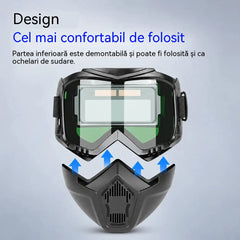 🔥Mască de sudură facială completă cu schimbare automată a luminii