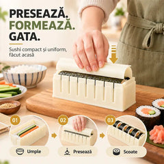 🍣 Prepară Sushi Ca un Bucătar Profesionist Chiar la Tine Acasă! Set Forma Matrițe Pentru Sushi 🍱 | Forme Inimă, Pătrat, Rotund · Compactare Perfectă · Ghidaj de Tăiere Egală · Material Sigur HIPS · Accesorii Incluse