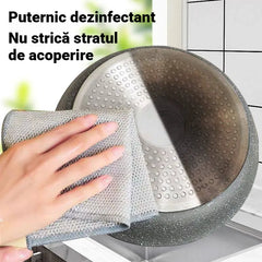 Set 50 Bucăți Lavete Din Sârmă de Argint, Strat Dublu Îngroșat, Anti-Zgârieturi, Lavetă Metalică pentru Spălarea Vaselor și Curățare Dificilă