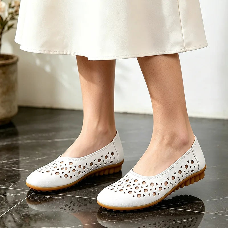 Mocasini din Piele Naturală Premium – Designul perforat ultra-respirabil pentru picioare proaspete și fără dureri!