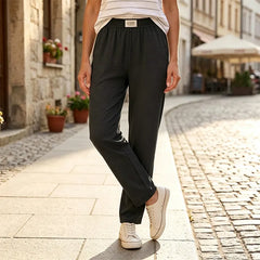 Pantaloni de Vară Dama din Mătase de Gheață, Pantaloni Harem Subțiri și Elastici cu Talie Înaltă, Pantaloni Casual Lejeri 9/10