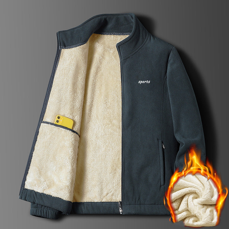 ⛄ Férfi vastag bársonyos kabát – őszi-téli meleg, M–5XL méretben