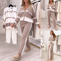 【S-5XL】🐏💖【Blúz + nadrág】🍂Új őszi/téli kollekció: Kiváló minőségű, elegáns, kényelmes és sokoldalú kasmír kötöttáru szettek