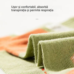 Primești 10 perechi în total, câte 2 perechi din fiecare culoare.🧦Șosete scurte de vară pentru femei, din mătase glacială, din bumbac, tip barcuță, respirabile și rezistente la agățare.