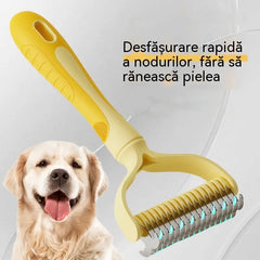 🐶【Cumpără 1 Primești 1 Gratuit】-2buc--🧹 Perie autocurățătoare cu două fețe pentru animale de companie: Îndepărtează părul mort și reduce năpârlirea la câini și pisici