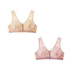 Sutien subțire push-up fără armătură pentru femei, [set de 2]