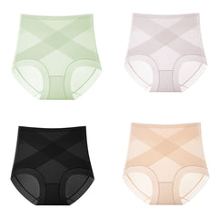 🩲✨ 【set de 4 bucăți】chiloți subțiri din mătase rece, cu efect de subțiere a abdomenului, ideali pentru vară