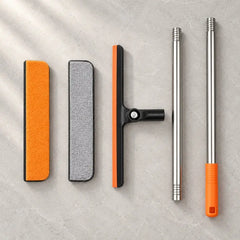 ✨ Dispozitiv Multifuncțional 3 în 1 pentru Curățarea Geamurilor și Plaselor – Mâner Extensibil, Cap Rotativ 360° & Fără Urme de Apă!