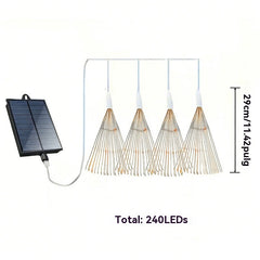 🔥🔥【4 lămpi + alimentare cu energie solară】Ghirlandă luminoasă solară cu efecte de artificii pentru terase și petreceri