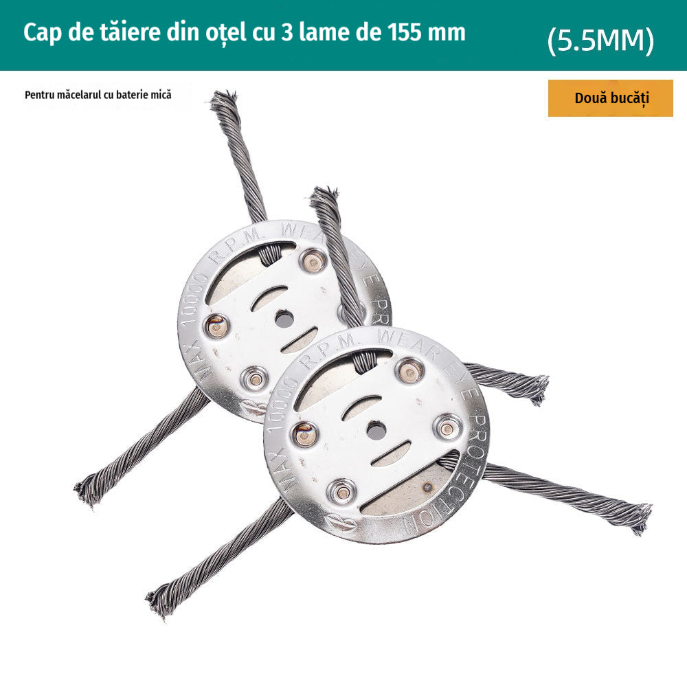 🧰🔥【Cumperi 1, primești 1 gratis】🔥 Cap de tăiere cu fir de oțel pentru îndepărtarea buruienilor – accesoriu pentru motocoasă / mașină de tuns iarba