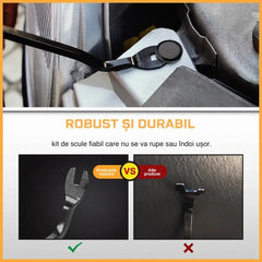 🛍️ Set Universal de 500 Piese Cleme și Nituri Auto din Nylon 🚘 Include Unealtă de Extragere (Rănguță) | Pentru Plafon, Aripi, Portbagaj, Panouri Uși | Universal & Rezistent