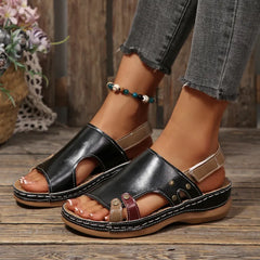 Sandale Ortopedice din Piele, Retro și Elegante – Talpă Moale, Suport Arc Plantar, Anti-Durere și Corectare Postură